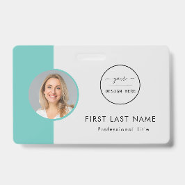 Aangepaste werknemer - Foto, Logo, naamplaatje Badge