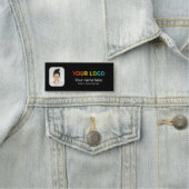 Aangepaste werknemer Foto, Logo Pin Naam Tag Magne (In situ)