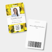 Aangepaste werknemer foto naam streepjescode bedri badge (Voor- en achterkant)