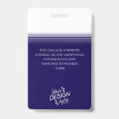 Aangepaste Werknemer, Foto, Naam, Titel, Logo, Bar Badge (Achterkant)