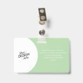 Aangepaste werknemer, foto, naam, titel, logo, bar badge (Achterkant met clip)