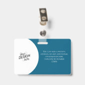 Aangepaste Werknemer, Foto, Naam, Titel, Logo, Bar Badge (Achterkant met clip)