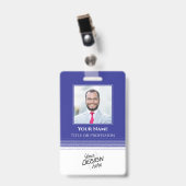 Aangepaste Werknemer, Foto, Naam, Titel, Logo, Bar Badge (Voorzijde met clip)