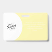 Aangepaste werknemer, foto, naam, titel, logo, bar badge (Achterkant)