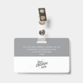 Aangepaste werknemer, foto, naam, titel, logo, str badge (Achterkant met clip)