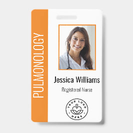Aangepaste werknemer Foto Oranje White Medical ID Badge