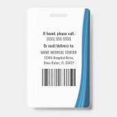 Aangepaste werknemer Foto RN's Verpleegnummer ID-b Badge (Back)