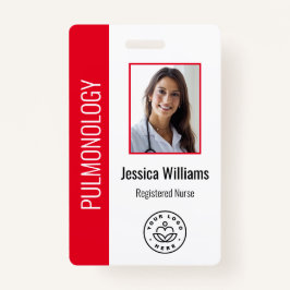 Aangepaste werknemer Foto rood wit ID Badge