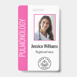 Aangepaste werknemer Foto roze Witte Medische ID Badge