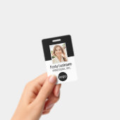 Aangepaste werknemer - Foto, streepjescode, Logo,  Badge (Handheld)