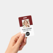 Aangepaste werknemer - Foto, streepjescode, Logo,  Badge (Handheld)