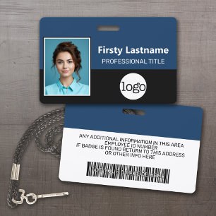 Aangepaste Werknemer - Foto, Streepjescode, Logo, Badge