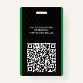 Aangepaste werknemer - Foto, streepjescode, Logo, Badge (Achterkant)