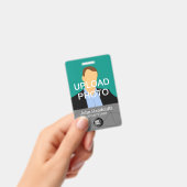 Aangepaste werknemer - Foto, streepjescode, Logo,  Badge (Handheld)