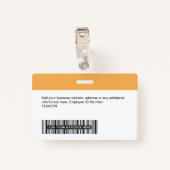 Aangepaste werknemer - Foto, streepjescode, Logo,  Badge (Achterkant met clip)