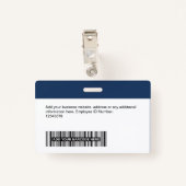 Aangepaste werknemer - Foto, streepjescode, Logo,  Badge (Achterkant met clip)