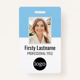 Aangepaste werknemer - Foto, streepjescode, Logo,  Badge