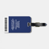 Aangepaste werknemer - Foto, streepjescode, Logo, Bagagelabel (Achterkant horizontaal)