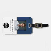 Aangepaste werknemer - Foto, streepjescode, Logo,  Bagagelabel (Voorkant horizontaal)