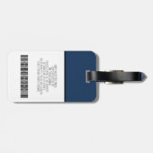 Aangepaste werknemer - Foto, streepjescode, Logo,  Bagagelabel (Achterkant horizontaal)