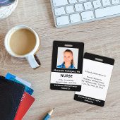 Aangepaste werknemer Foto zwart-wit medische ID Badge