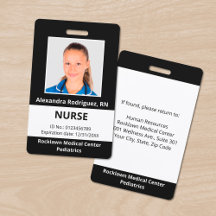 Aangepaste werknemer Foto zwart-wit medische ID