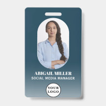 Aangepaste werknemer Fotogradiënt blauwe kaart