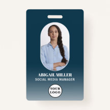 Aangepaste werknemer Fotogradiënt blauwe kaart