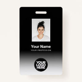 Aangepaste werknemer Fotogradiënt zwart wit Badge