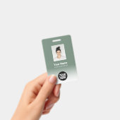 Aangepaste werknemer Fotogradiëntpagina Groen Badge (Handheld)