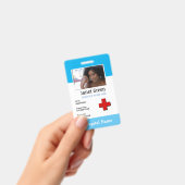 Aangepaste werknemer Fotoverpleegkundige Naam Logo Badge (Handheld)