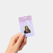 Aangepaste werknemer Glitter Streven Paarse violet Badge (Handheld)