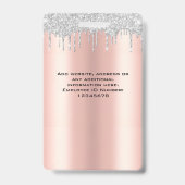 Aangepaste werknemer Glitter stuurt roze Silver-na Badge (Achterkant)