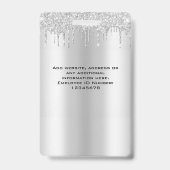 Aangepaste werknemer Glitter stuurt Zilvergrijze n Badge (Achterkant)