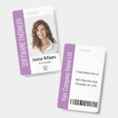 Aangepaste Werknemer Grote Foto, BarCode, Logo, Na Badge (Voor- en achterkant)