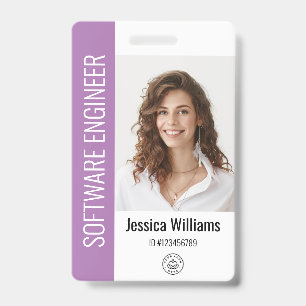 Aangepaste Werknemer Grote Foto, BarCode, Logo, Na Badge