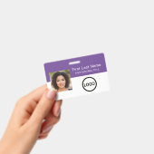 Aangepaste Werknemer Id-badge Bar Code Logo Badge (Handheld)