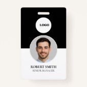 Aangepaste werknemer ID-badge met foto en barcode Badge (Voorkant)