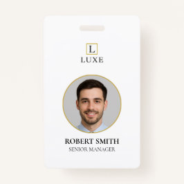 Aangepaste werknemer ID-badge met foto en barcode Badge