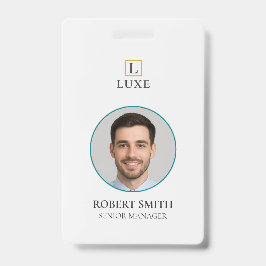 Aangepaste werknemer ID-badge met foto en barcode Badge