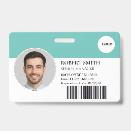 Aangepaste werknemer ID-badge met foto en barcode Badge