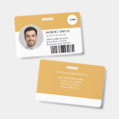 Aangepaste werknemer ID-badge met foto en barcode Badge (Voor- en achterkant)
