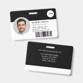 Aangepaste werknemer ID-badge met foto en barcode Badge (Voor- en achterkant)