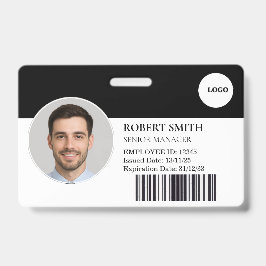 Aangepaste werknemer ID-badge met foto en barcode Badge
