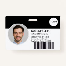 Aangepaste werknemer ID-badge met foto en barcode