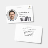 Aangepaste werknemer ID-badge met foto en barcode Badge (Front & Back)