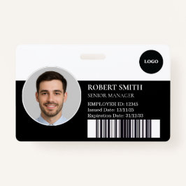 Aangepaste werknemer ID-badge met foto en barcode Badge