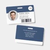 Aangepaste werknemer ID-badge met foto en barcode Badge (Voor- en achterkant)