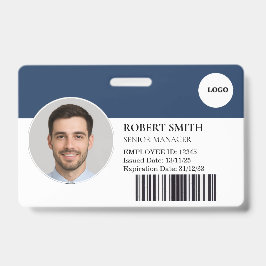 Aangepaste werknemer ID-badge met foto en barcode Badge