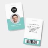 Aangepaste werknemer ID-badge met foto en barcode Badge (Front & Back)